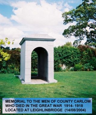 Carlow WW1 Memorial in Leighlinbridge