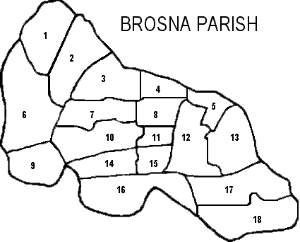 Brosna Civil Parish & Townlands Map